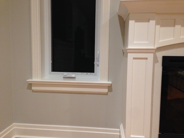 Window after sill installed