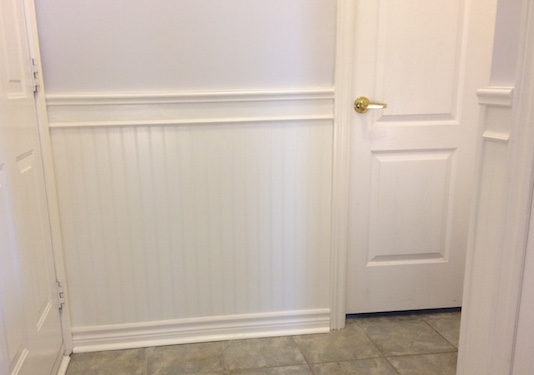 Finished Wainscoting Panel Installation