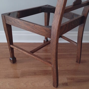 Chair stretcher repair-after