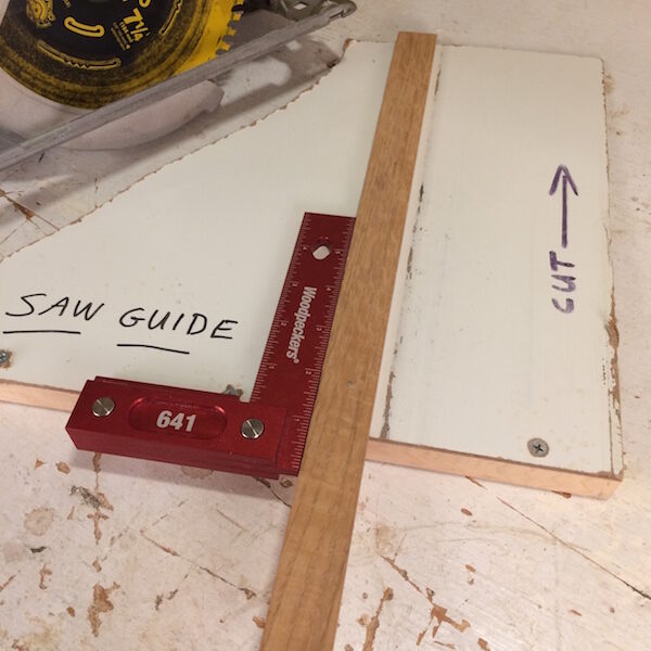 This saw guide is ideal for making accurate cuts across long boards